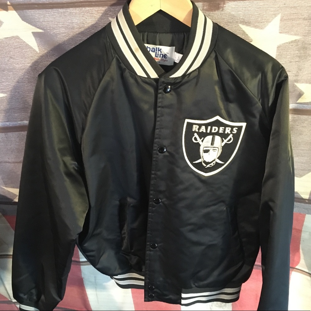 VIntage 90’s NFL Raiders Chalk Line Jacket Starter